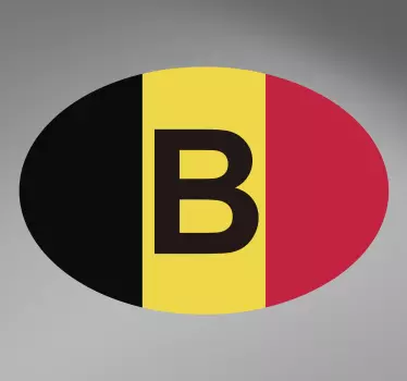 Sticker voiture Belgique drapeau - TenStickers