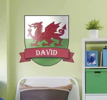 Welsh dragon customizable wall sticker - TenStickers