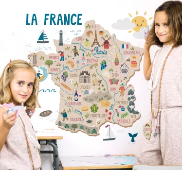 Places of France wall sticker - TenStickers