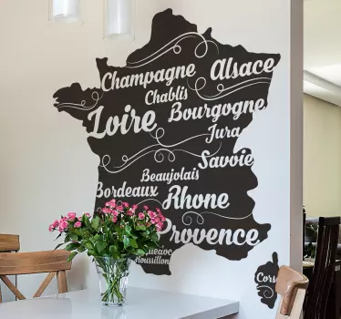 Sticker Mural Vins de France - TenStickers