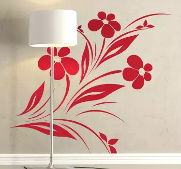 Ornamental Corsage Floral Wall Sticker - TenStickers