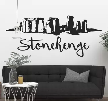 Stonehenge Silhouette Wall Sticker - TenStickers