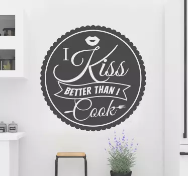 Kiss Cook Wall Sticker - TenStickers