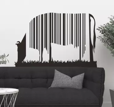 Cow animal vinyl wall Sticker - TenStickers