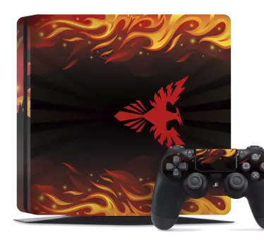 Phoenix Flames PS4 Skin Sticker - TenStickers