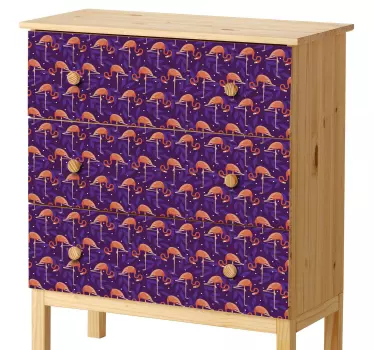 Tropical Flamingo Furniture Sticker - TenStickers