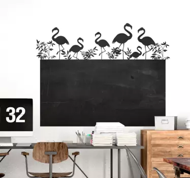 Blackboard sticker flamingo - TenStickers
