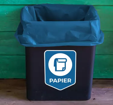Aufkleber Mülltrennung Papier - TenStickers