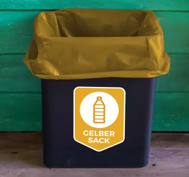 Aufkleber Mülltrennung Gelber Sack - TenStickers
