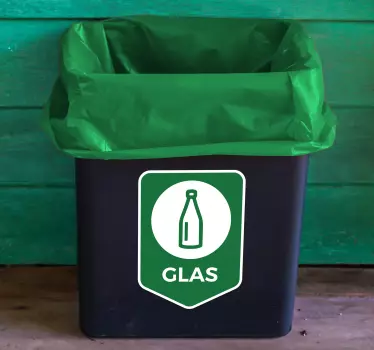 Aufkleber Mülltrennung Glas - TenStickers