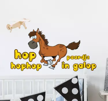 galloping horse nursery rhyme wall sticker - TenStickers