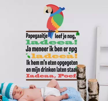 parrot nursery rhyme wall sticker - TenStickers
