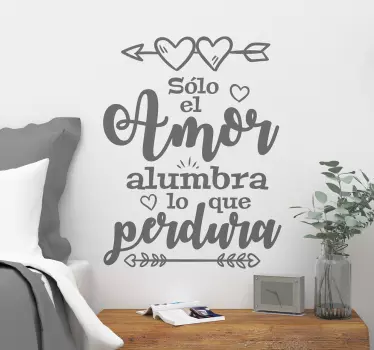 Romantik ifade yatak odası lirik duvar sticker - TenStickers
