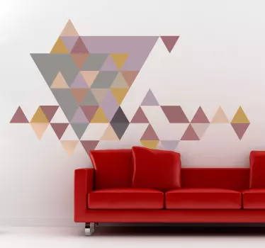 Muursticker driehoeken pastel - TenStickers