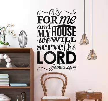 Serve the Lord Religious Wall Sticker - TenStickers