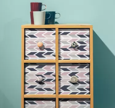 geometric pattern furniture sticker - TenStickers
