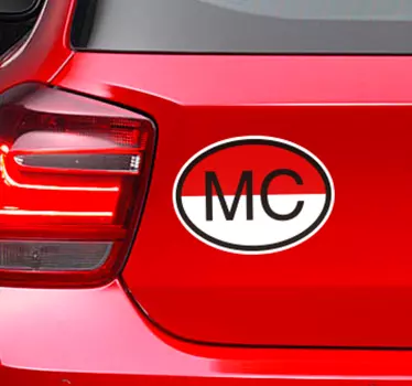 Monaco flag Car vinyl Sticker - TenStickers