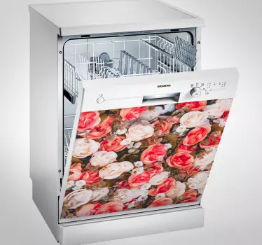 Waschmaschinen Aufkleber Blumen - TenStickers
