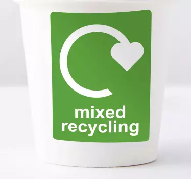 Mixed recycling Use sticker - TenStickers
