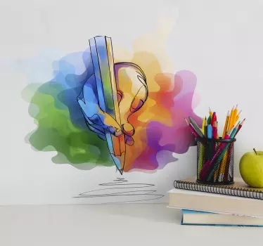 Colourful Pencil  Wall Sticker - TenStickers