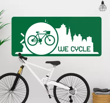 Wecycle cycling vinyl decal - TenStickers