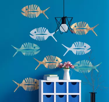 Naljepnice zidova za morske životinje u obliku ribe - TenStickers