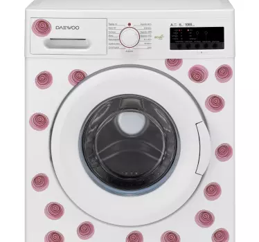 Bloemen stickers wasmachine - TenStickers