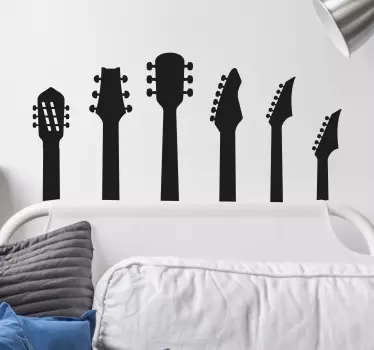 Sticker silhouettes de guitares - TenStickers