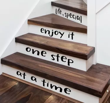 生活是特殊的楼梯贴纸 - TenStickers