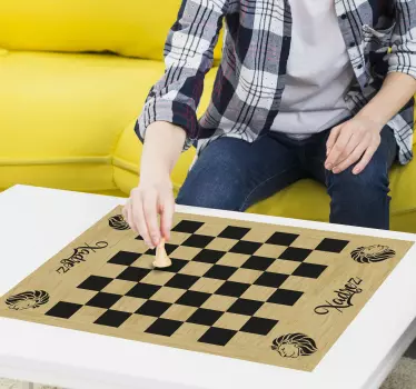 Autocolantes para móveis tabuleiro de xadrez - TenStickers