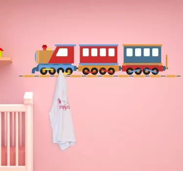 Choo-choo Train Wall Hanger Sticker - TenStickers