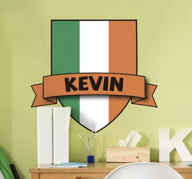 Custom Ireland Flag Wall Sticker - TenStickers