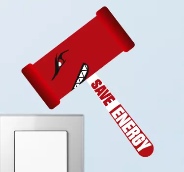 Save Energy Switch Sticker - TenStickers