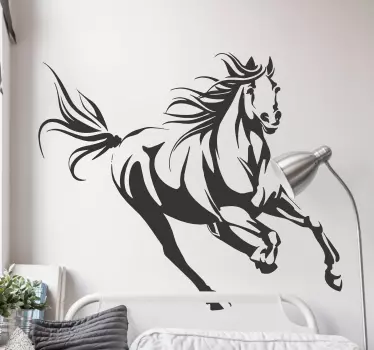 Galoppierendes pferd wohnzimmer Wandtattoo - TenStickers