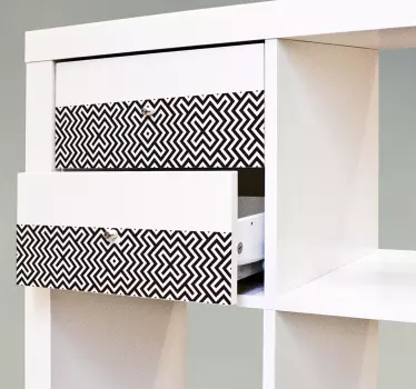 Autocolantes Ikea geometrico preto e branco - TenStickers