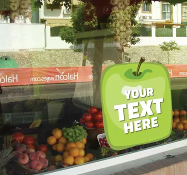 Sticker appel promotie fruitwinkel - TenStickers