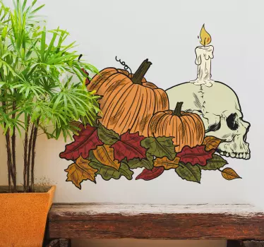 Pumpkins and Skulls Wall Sticker - TenStickers