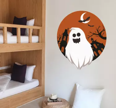 Ghost Halloween Wall Sticker - TenStickers