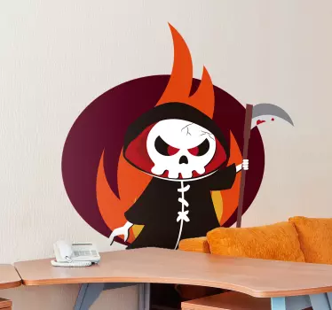Sticker Personnage Faucheur d'Halloween - TenStickers