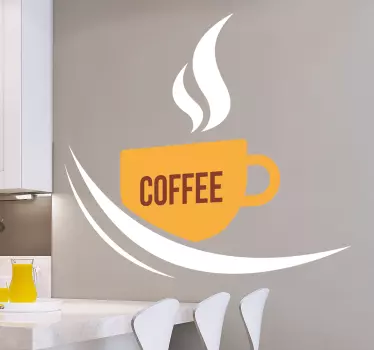 Coffee Cup Decorative Wall Sticker - TenStickers