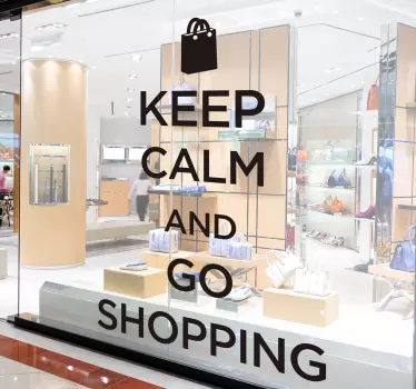 Sticker Entreprise keep calm and go shopping - TenStickers
