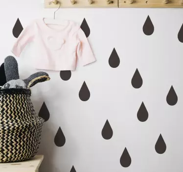 Dekorácia stien dažďovej kvapky v obývacej izbe - Tenstickers