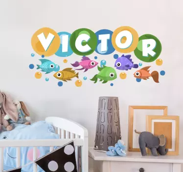 Fish Wall Stickers for You, style personalised - TenStickers