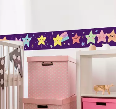 Multicoloured Stars Wall Sticker - TenStickers