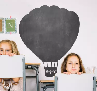 Kinderkamer muursticker luchtballon krijtbord - TenStickers