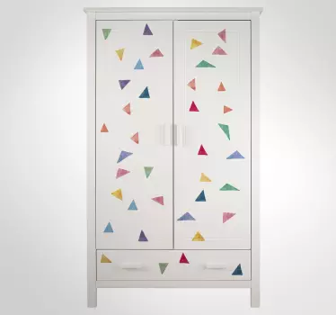 Kinderkamer muursticker pastel kleurig driehoek - TenStickers
