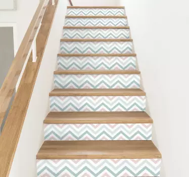 Abstract Pattern Stair Stickers - TenStickers