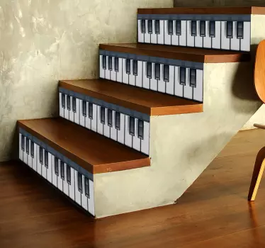 ピアノ階段の家の壁のステッカー - TENSTICKERS