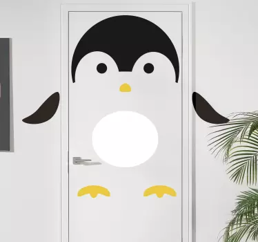 Türaufkleber Pinguin Tür - TenStickers