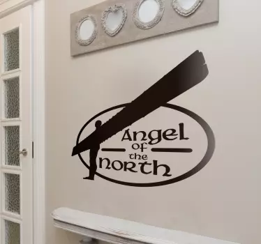 Angel of the North Silhouette Sticker - TenStickers